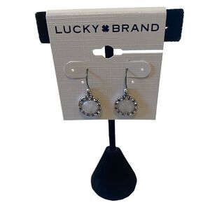 Delicate Looking Pave Drop Earrings w/ Pearly Center.